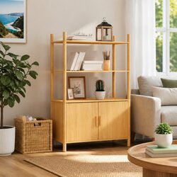 Highboard Sideboard Cabinet Storage Furniture Brown Engineered Wood 80x40x121cm