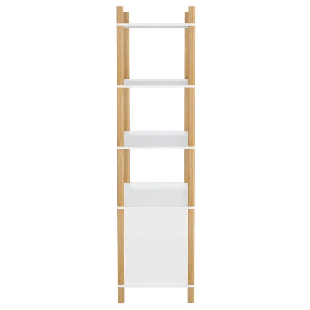 Highboard Storage Cabinet White Engineered Wood 80x40x153cm