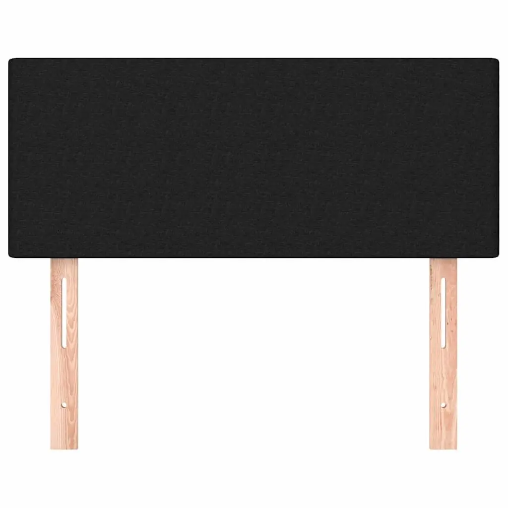 Headboard Adjustable Height Black 100cm Fabric Wooden Legs