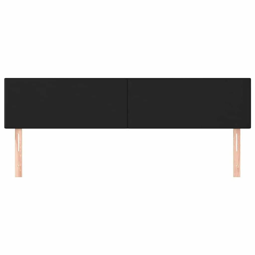 Faux Leather Headboard Black Adjustable Height 160cm Wooden Legs Support