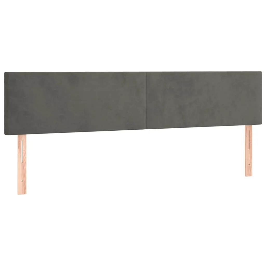 Headboard Soft Velvet Dark Grey 160x5x78/88 cm