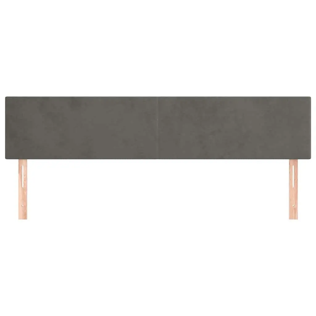 Headboard Soft Velvet Dark Grey 160x5x78/88 cm