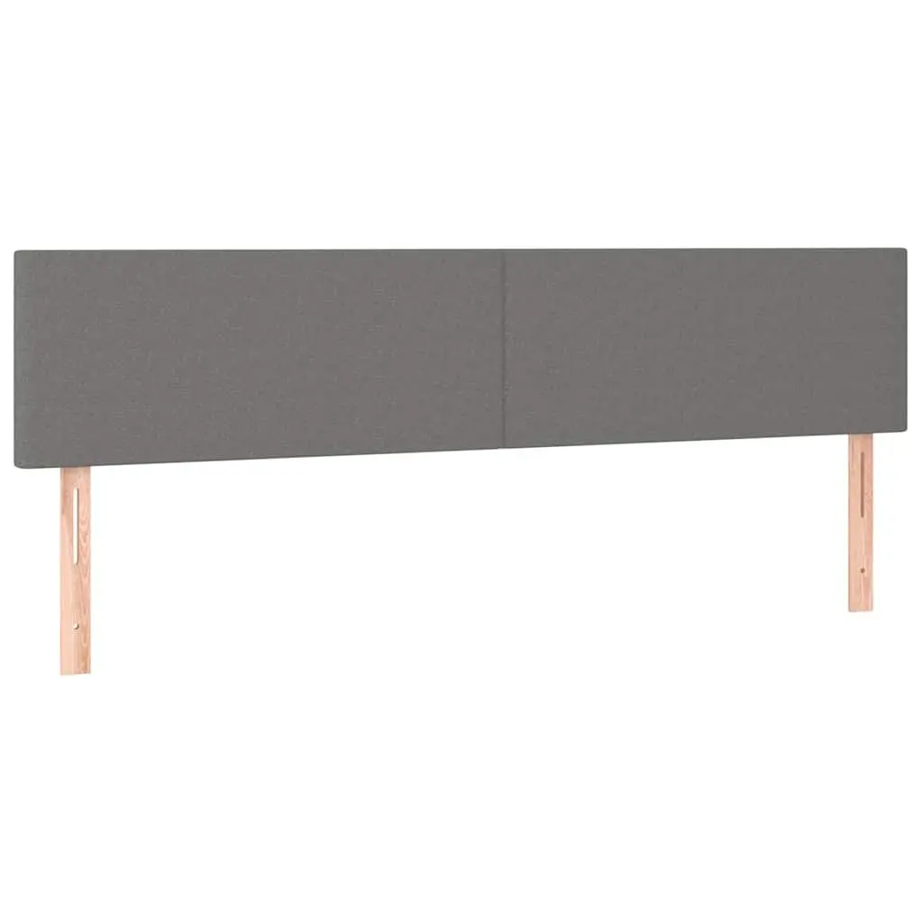 Headboard Dark Grey Fabric Adjustable 200x5x78/88 cm