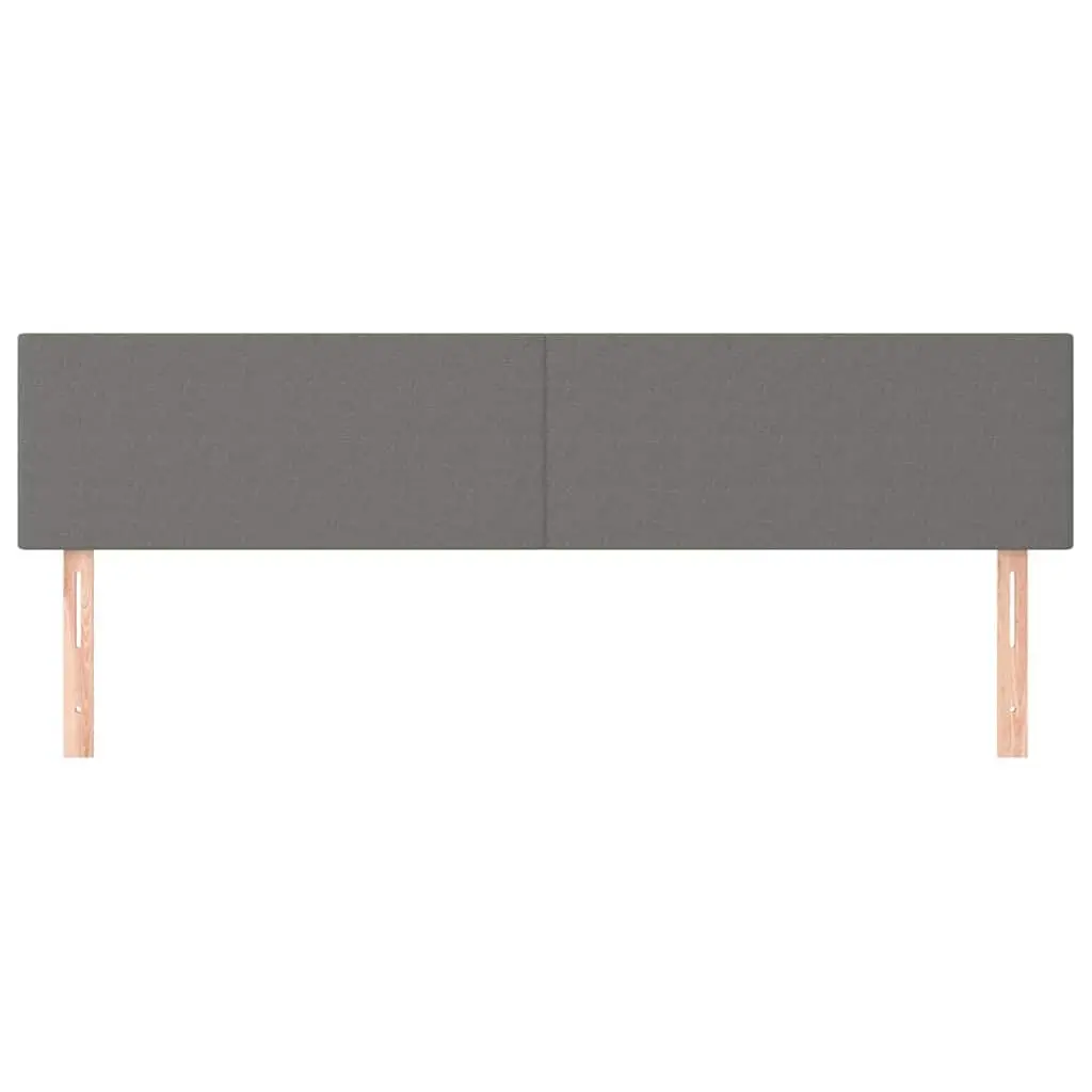 Headboard Dark Grey Fabric Adjustable 200x5x78/88 cm
