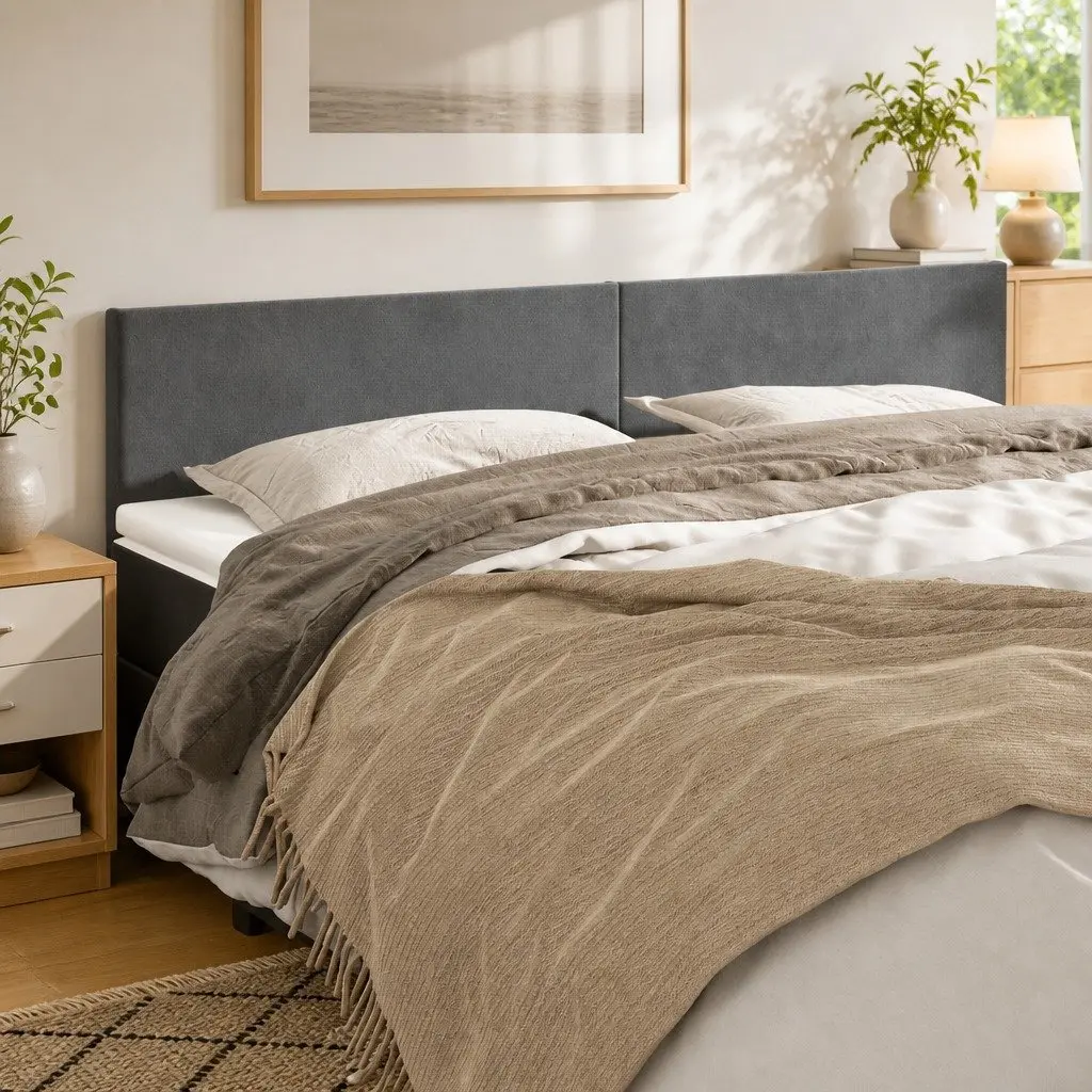Grey Velvet Headboard