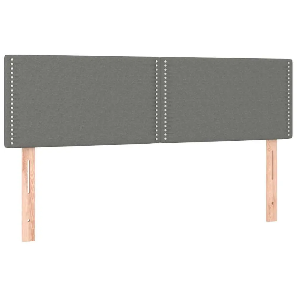 Fabric Headboard Dark Grey Adjustable Height 144W x 5D x 78/88H cm