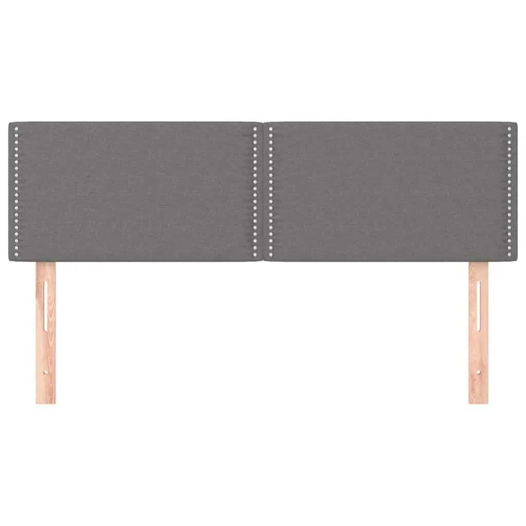 Fabric Headboard Dark Grey Adjustable Height 144W x 5D x 78/88H cm