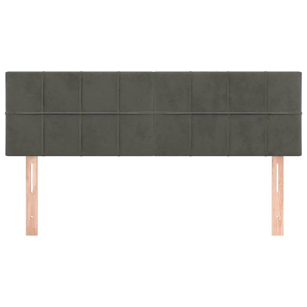 Grey Velvet Headboard Adjustable Height 144cm