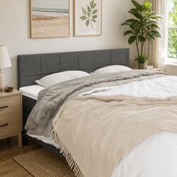 Friendly Grey Headboard with Adjustable Features 160x5x78/88 cm