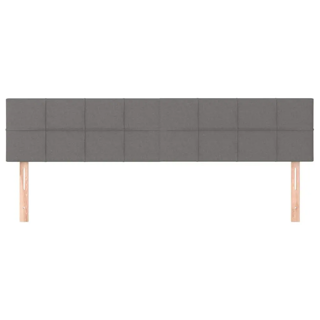 Headboard Fabric Upholstered Grey Adjustable Height Wooden Legs 200cm Width 78/88cm Height
