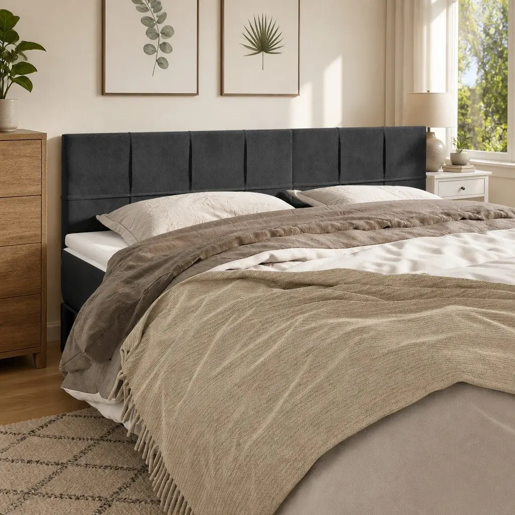 Grey Velvet Headboard