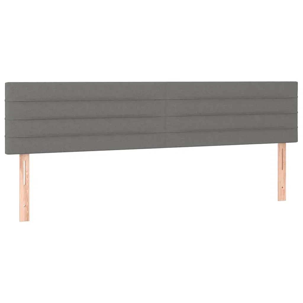 Headboard Dark Grey Fabric Adjustable Height 200x5x78/88 cm