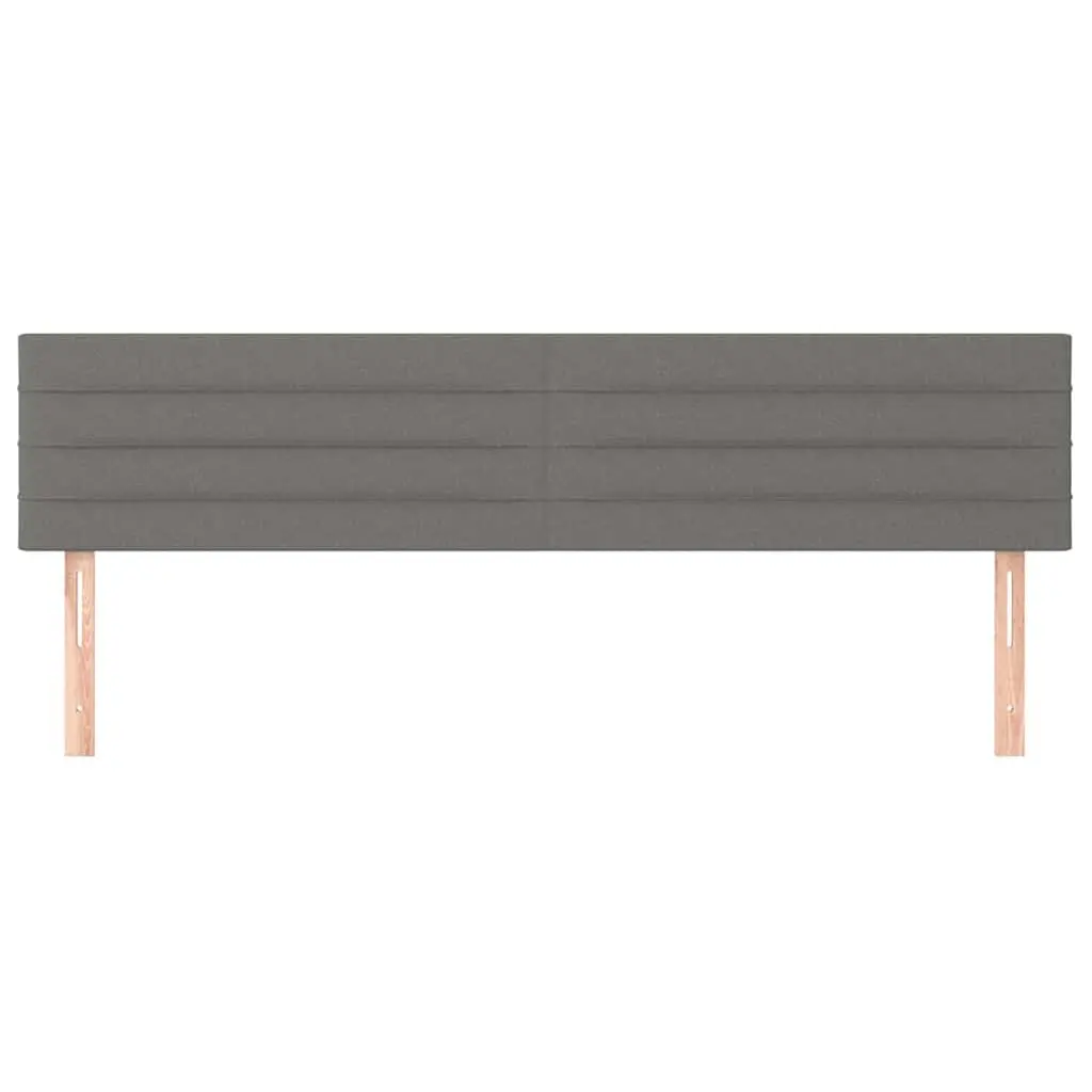 Headboard Dark Grey Fabric Adjustable Height 200x5x78/88 cm