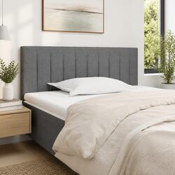 Headboard Dark Grey 100x5x78/88 cm Fabric Bedroom Furniture Stylish Design