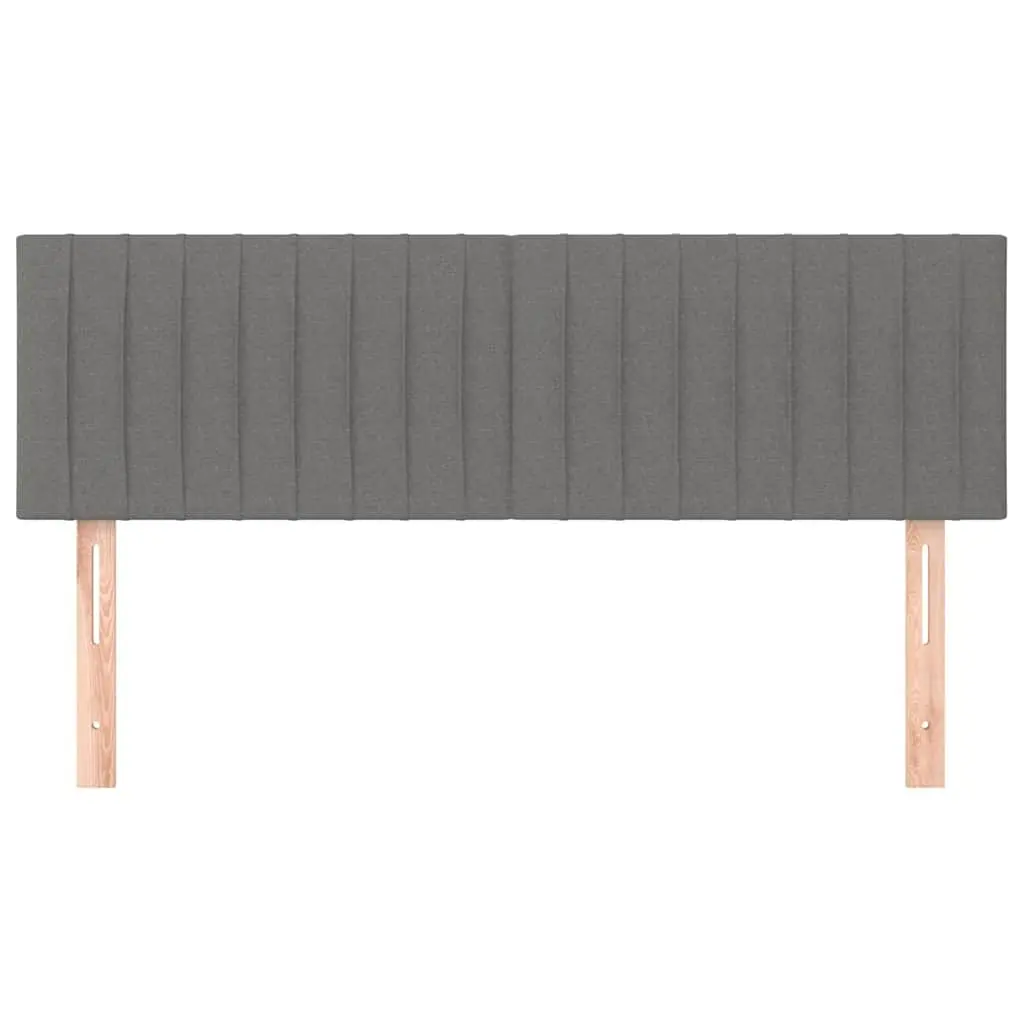 Headboard Dark Grey Fabric Bedroom Furniture Adjustable Height Wooden Legs