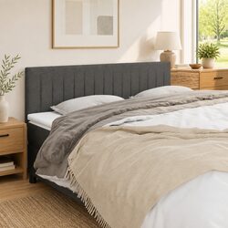 Friendly Grey Headboard for a Cozy Bedroom Experience
