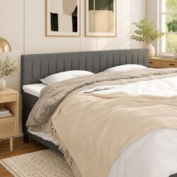 Friendly Dark Grey Headboard - Adjustable and Supportive