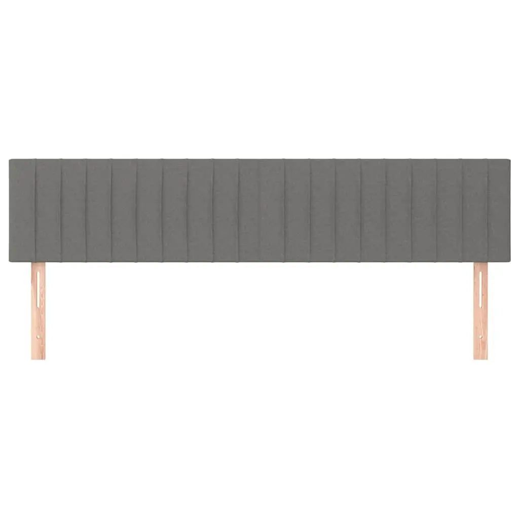 Headboard Dark Grey 200x5x78/88 cm Fabric Bedroom Furniture Adjustable Height