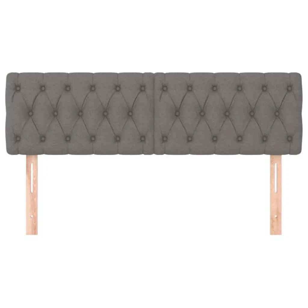 Headboard Fabric Dark Grey Adjustable Height 160x7x78-88 cm