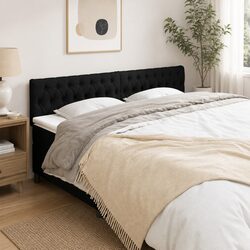 Find Comfort with Our Black Fabric Headboard