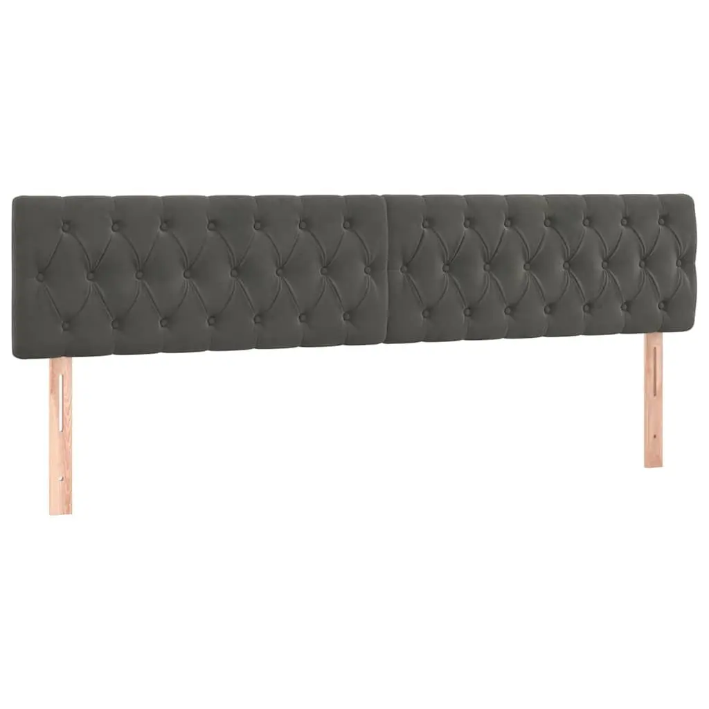Velvet Headboard Adjustable Height 200cm Wide Wooden Legs