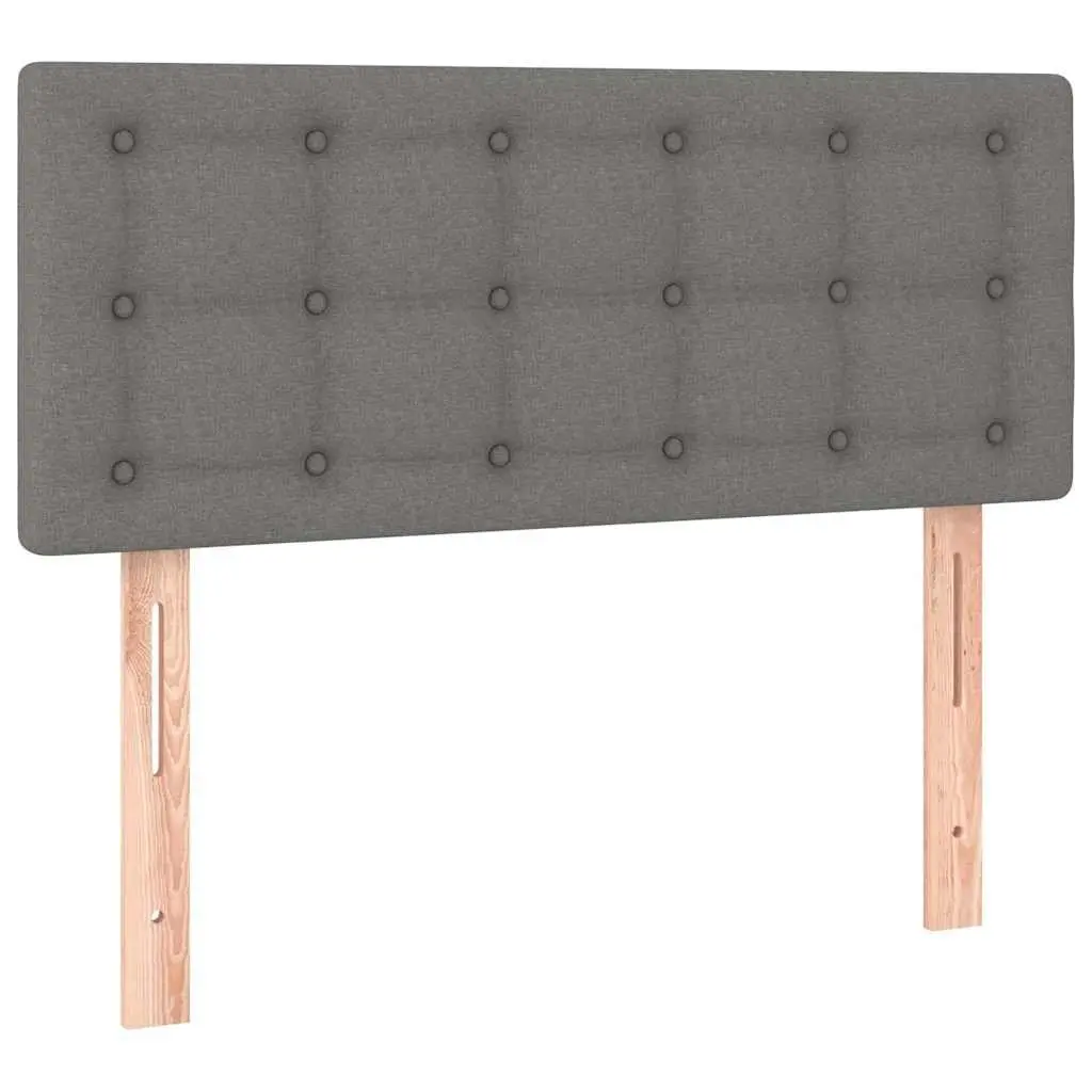 Headboard Dark Grey 100cm Fabric Bed Head with Wooden Legs Bedroom Furniture