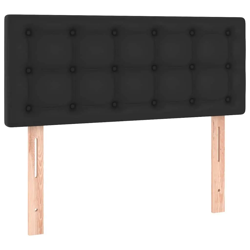 Headboard Black 100 cm Upholstered Bed Back Support Faux Leather Design Bedroom
