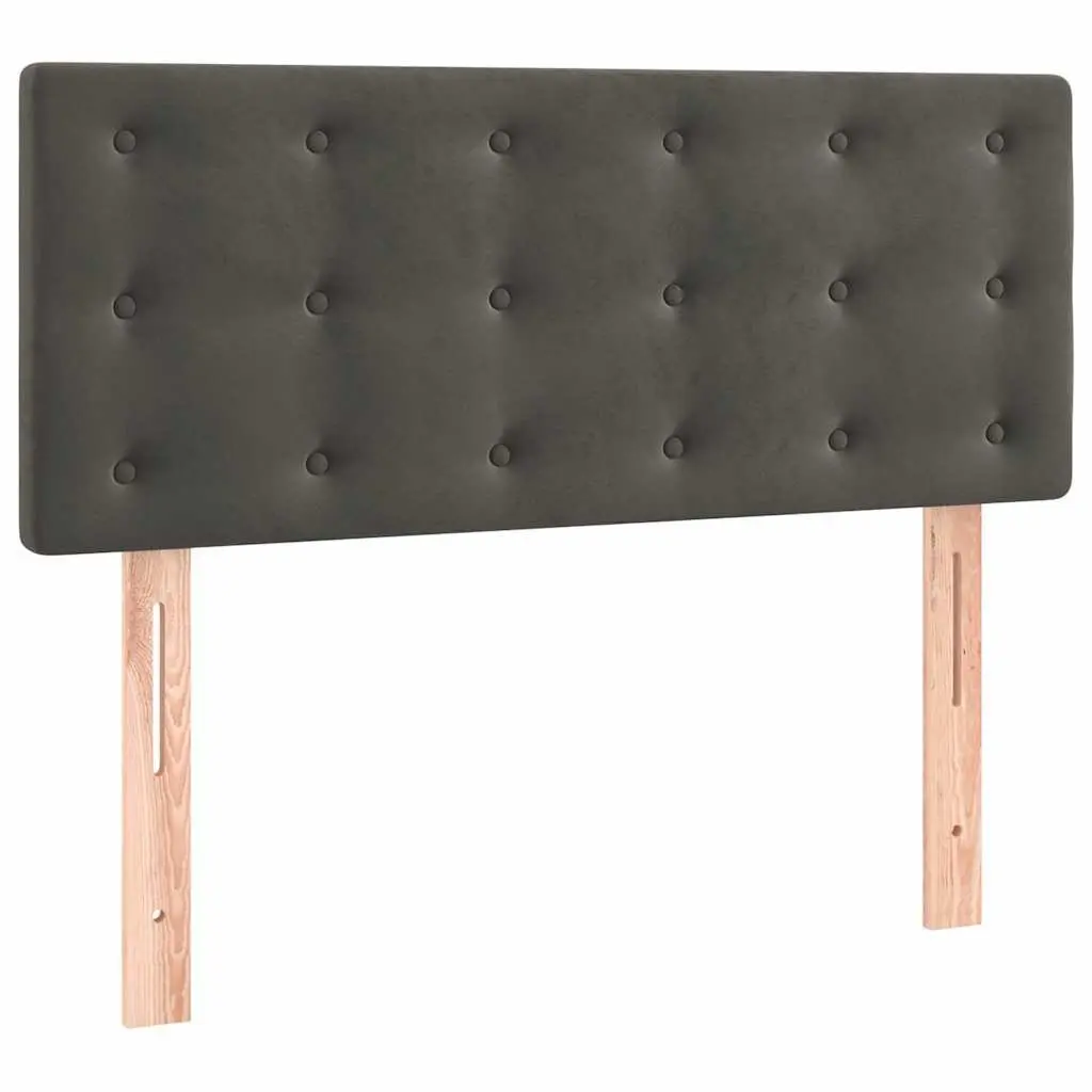 Headboard Velvet Dark Grey 100 cm Adjustable Height Wooden