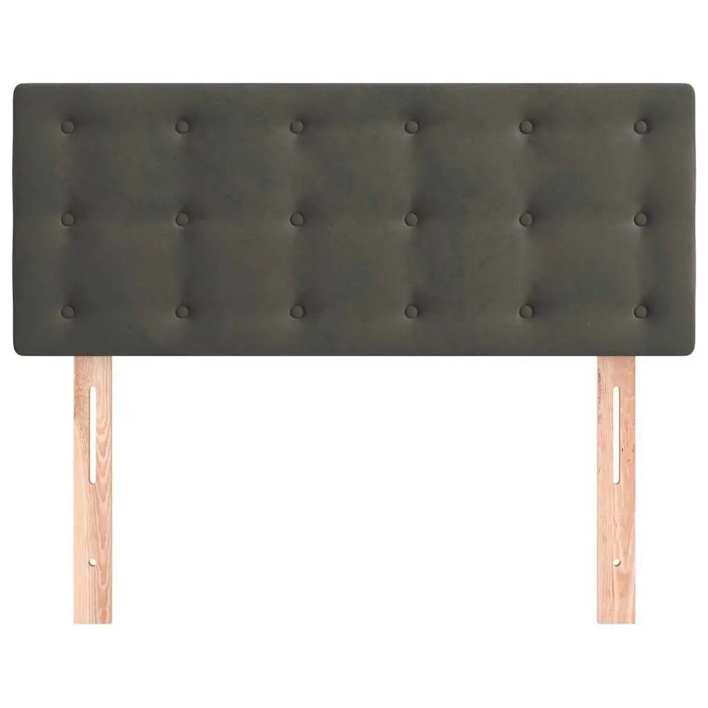 Headboard Velvet Dark Grey 100 cm Adjustable Height Wooden
