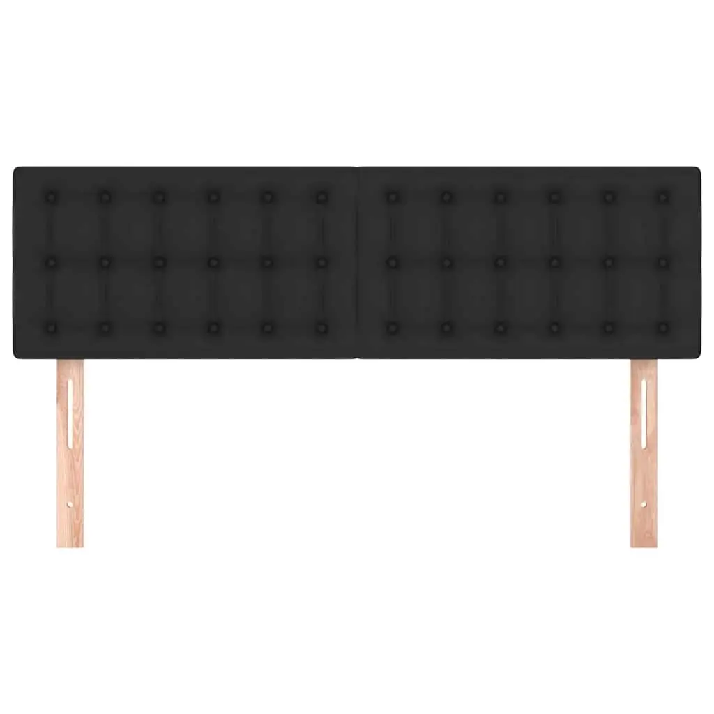 Black Faux Leather Headboard 144cm Adjustable Height Bedroom Furniture Wooden