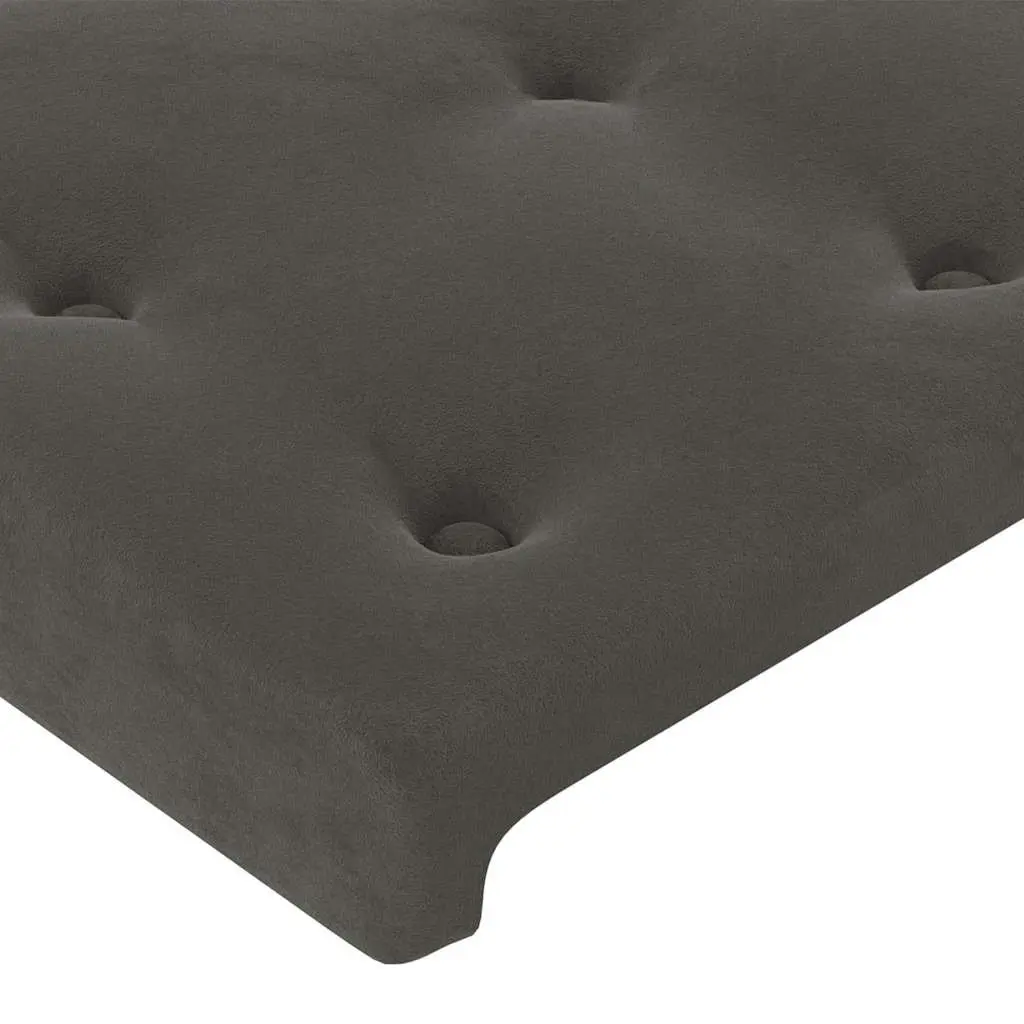 Grey Velvet Headboard Adjustable Height 144 x 5 x 78/88 cm