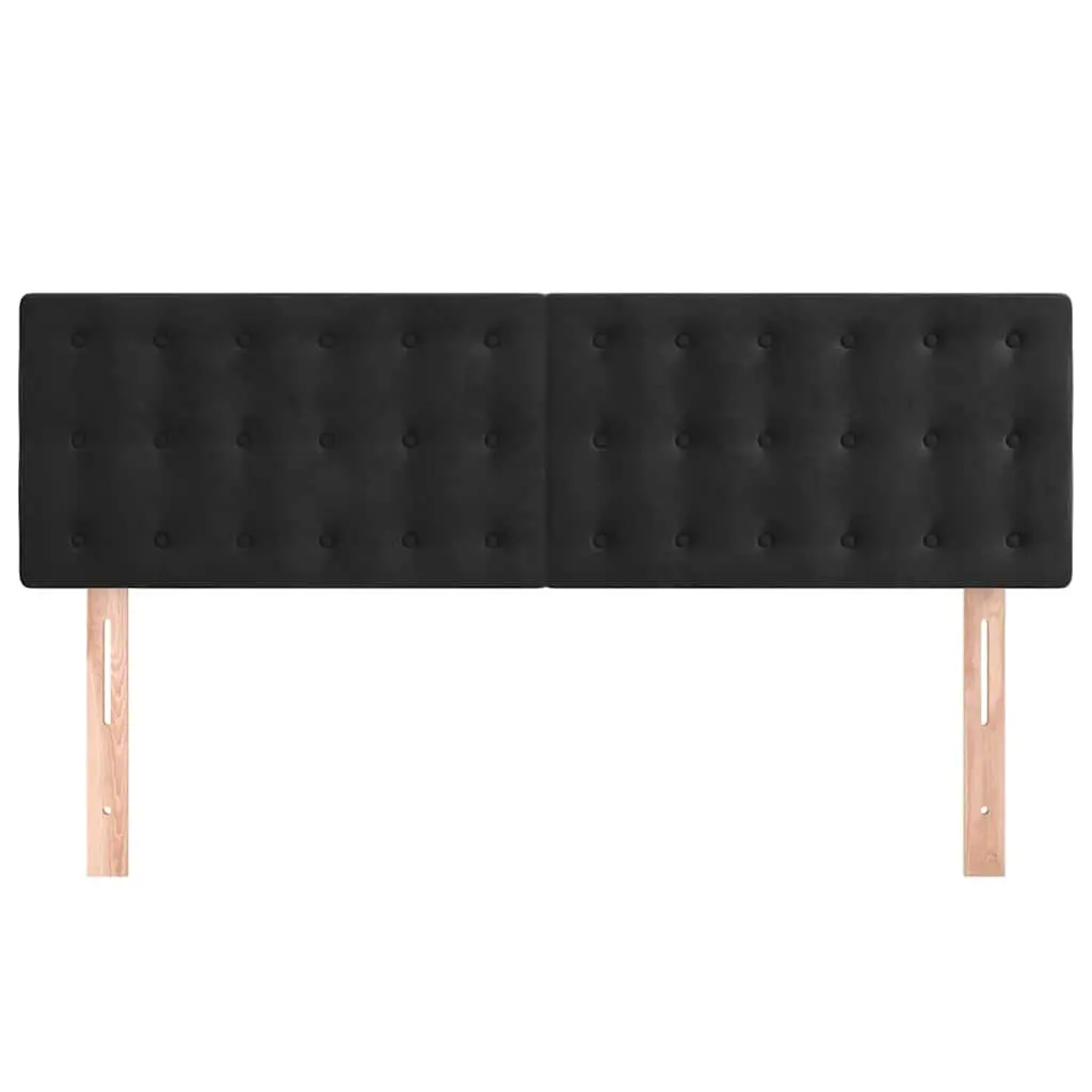 Black Velvet Headboard Adjustable Height 144 cm