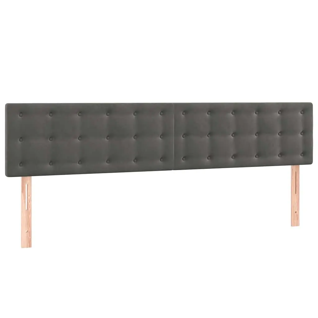 Velvet Headboard Dark Grey Adjustable Height 160cm