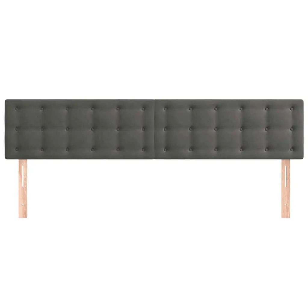Velvet Headboard Dark Grey Adjustable Height 160cm