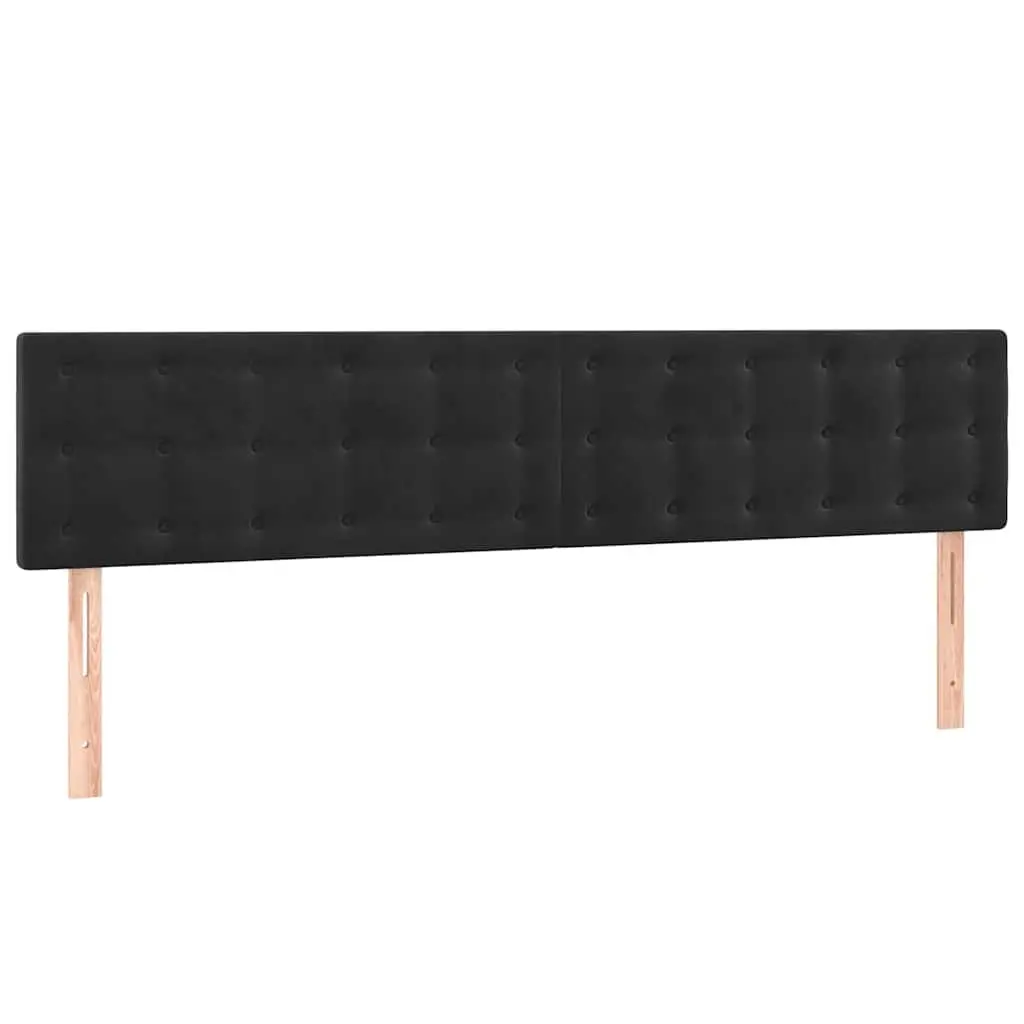 Black Velvet Headboard Adjustable Height 160cm