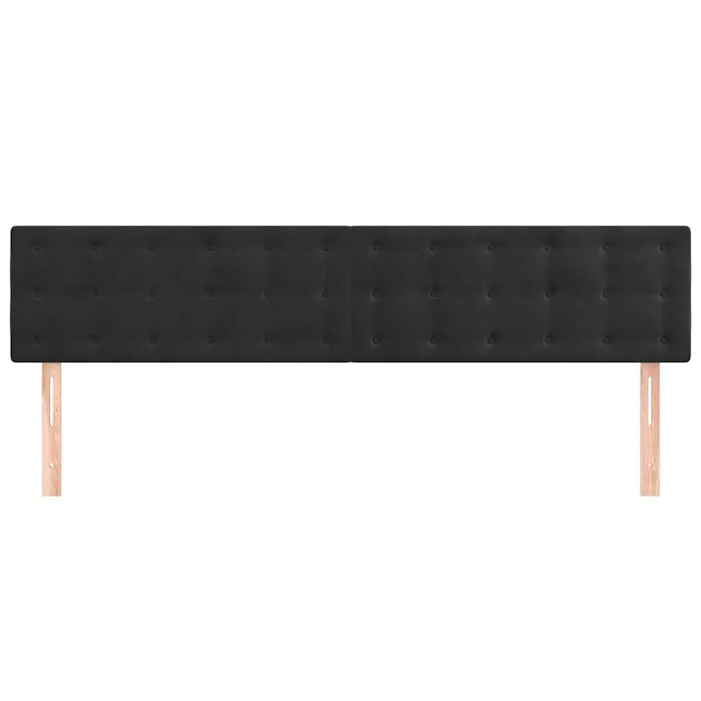 Black Velvet Headboard Adjustable Height 160cm