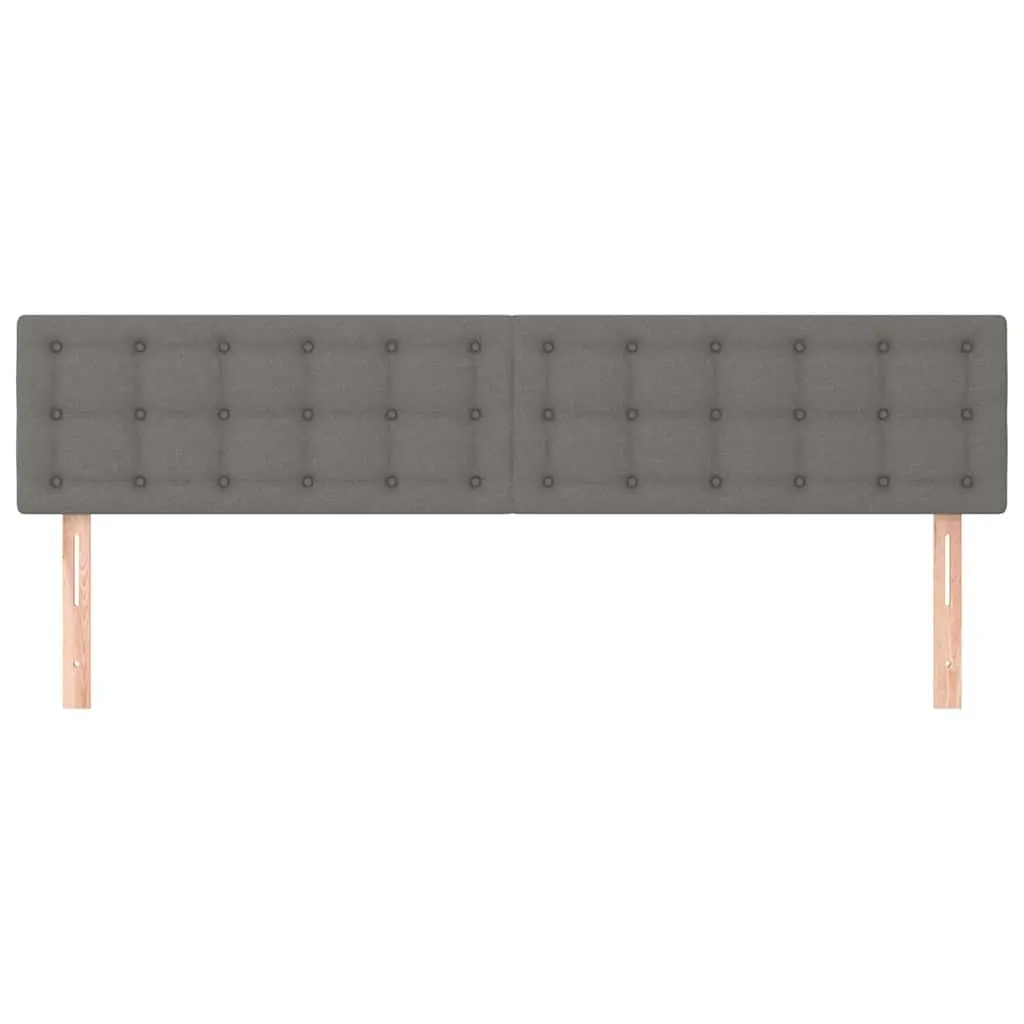 Headboard Grey Fabric Adjustable Height 200 x 5 x 78/88 cm