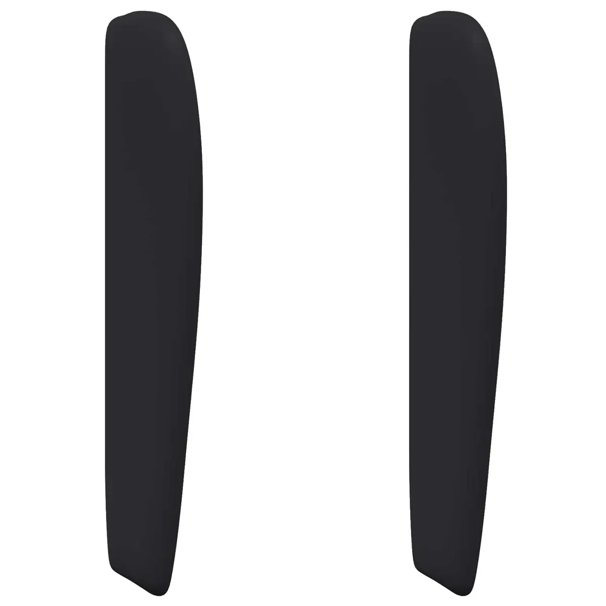 Headboard Wave Ear Modern Bedroom Black 80 x 23 x 6 cm Soft Touch Design