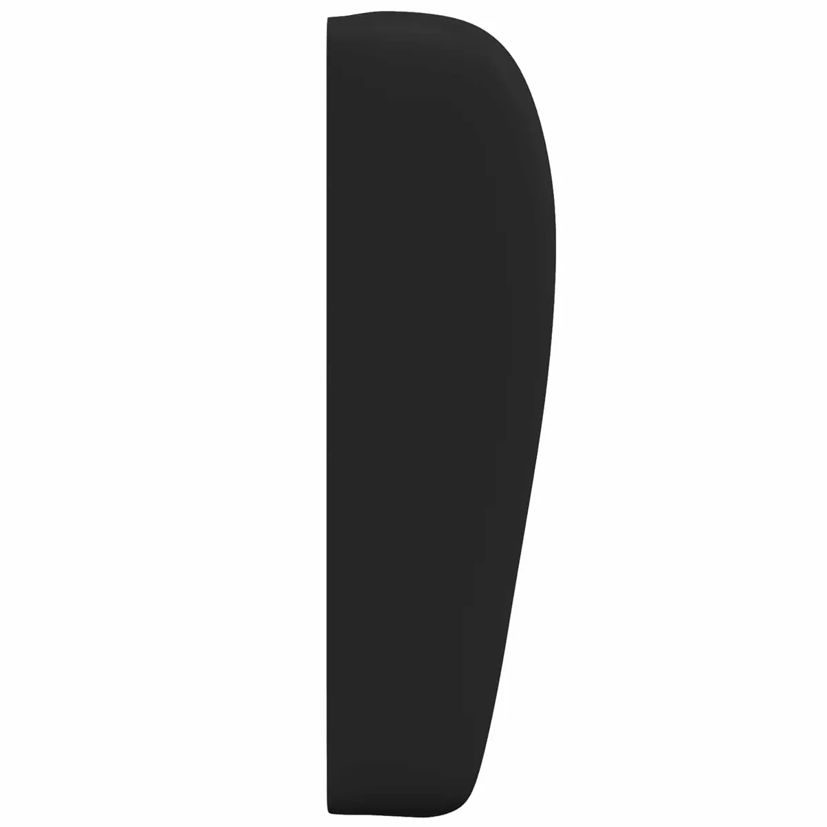 Headboard Wave Ear Modern Bedroom Black 80 x 23 x 6 cm Soft Touch Design