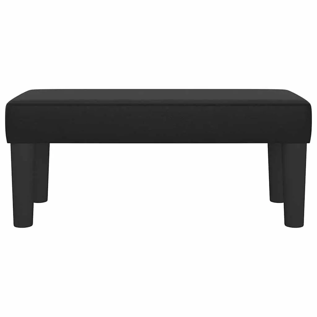 Faux Leather Bench Padded Foam Seat Black 70 x 30 x 30 cm