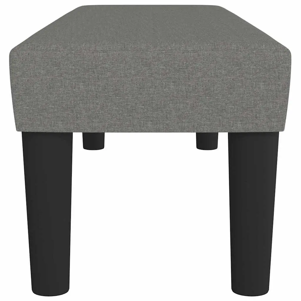 Upholstered Bench Grey Fabric Padded Seat 100x30x30cm