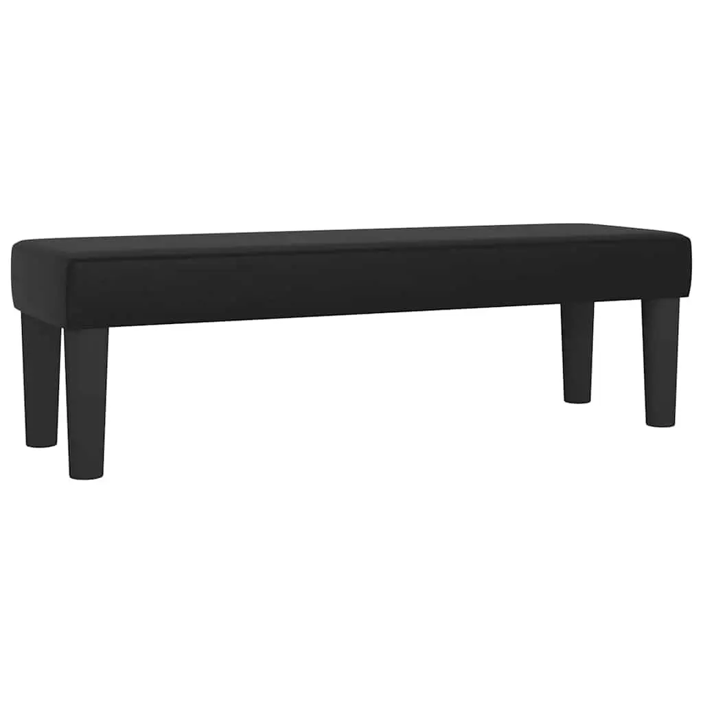 Black Faux Leather Bench for Extra Seating