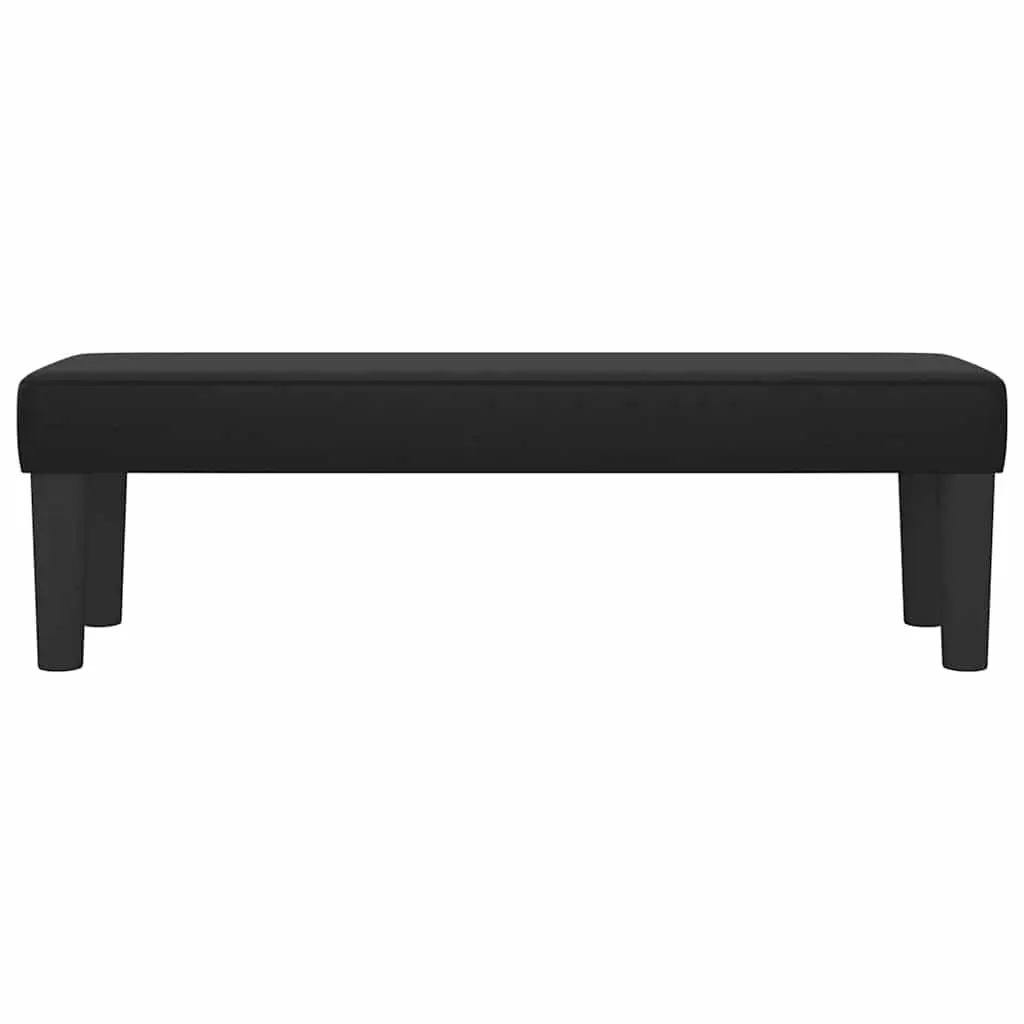 Black Faux Leather Bench for Extra Seating
