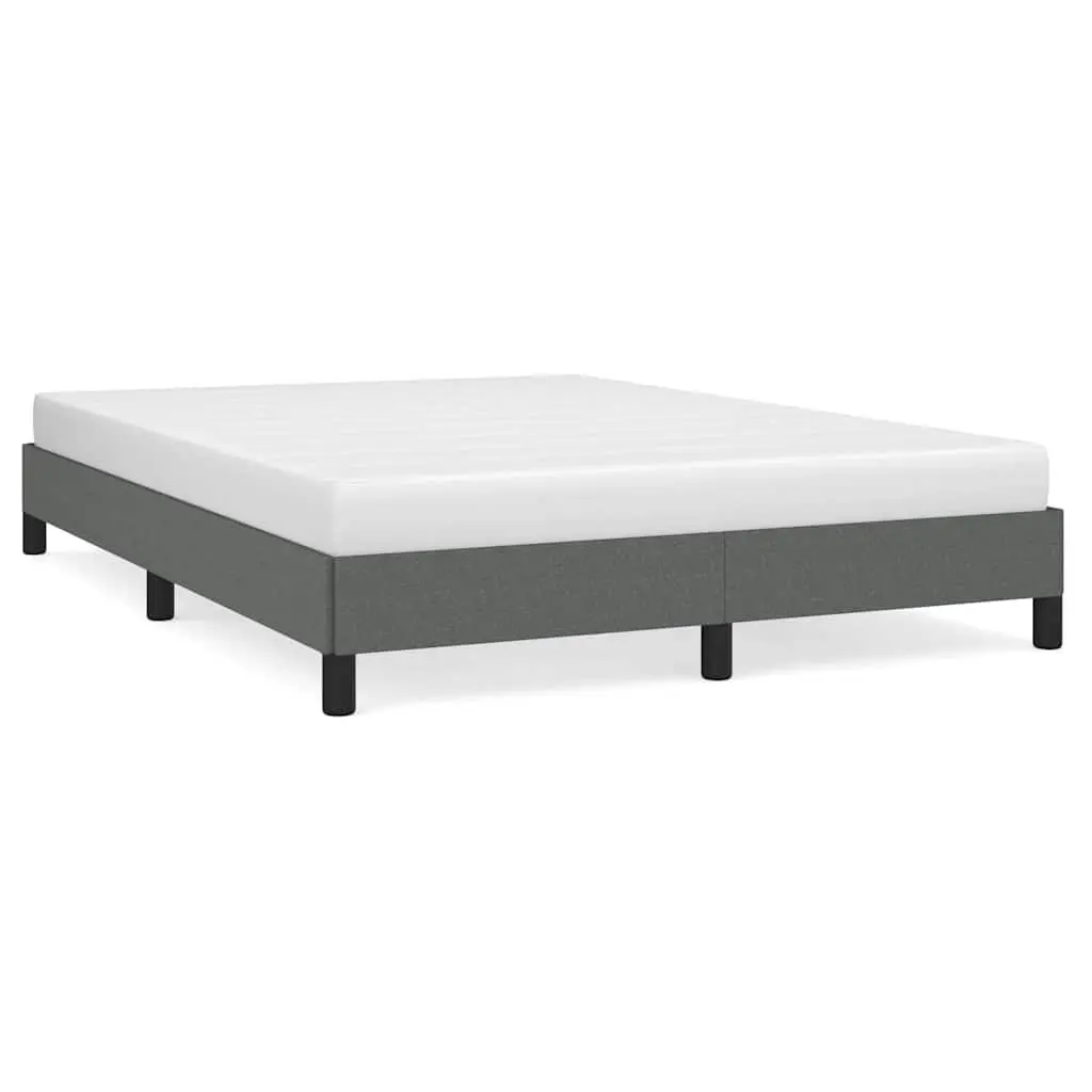 Queen Bed Frame Grey Fabric 152x203 cm Durable Upholstered Platform Bedroom