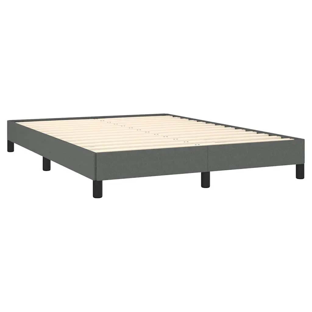 Queen Bed Frame Grey Fabric 152x203 cm Durable Upholstered Platform Bedroom