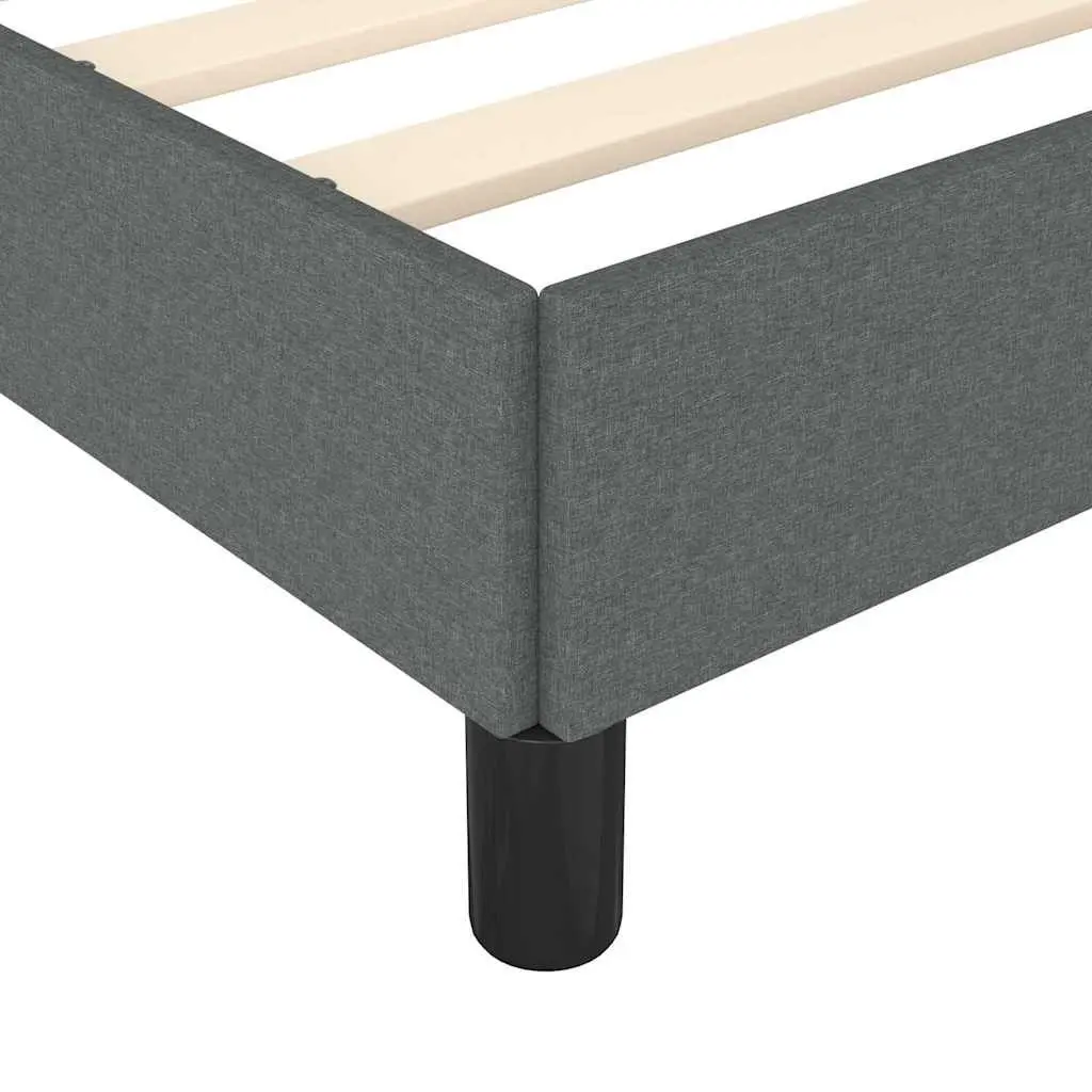 Queen Bed Frame Grey Fabric 152x203 cm Durable Upholstered Platform Bedroom