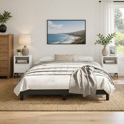 Your Cozy Black Faux Leather Queen Bed Frame Awaits