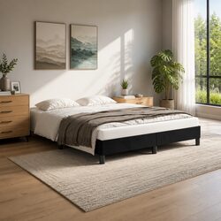 Your New Favorite Queen Bed Frame: Black Velvet 152x203 cm