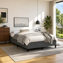 Your New Grey Fabric Double Bed Frame Awaits