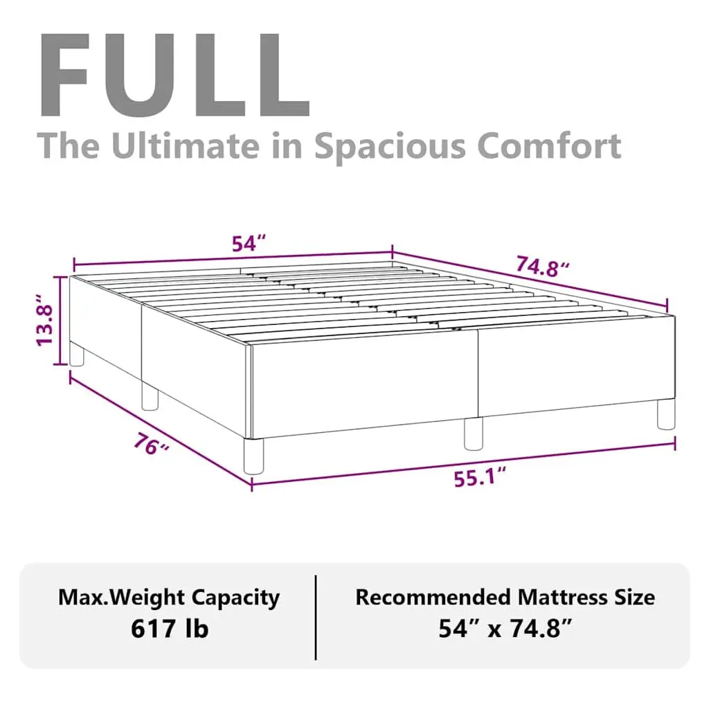 Grey Fabric Double Bed Frame